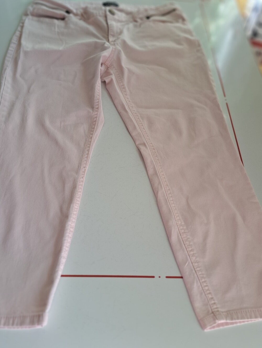 Retro Joe Boxer Light Pink Skinny Capri Jeans Juniors Size 11